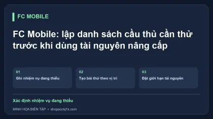 FC Mobile: lập danh sách cầu thủ cần thử trước khi dùng tài nguyên nâng cấp
