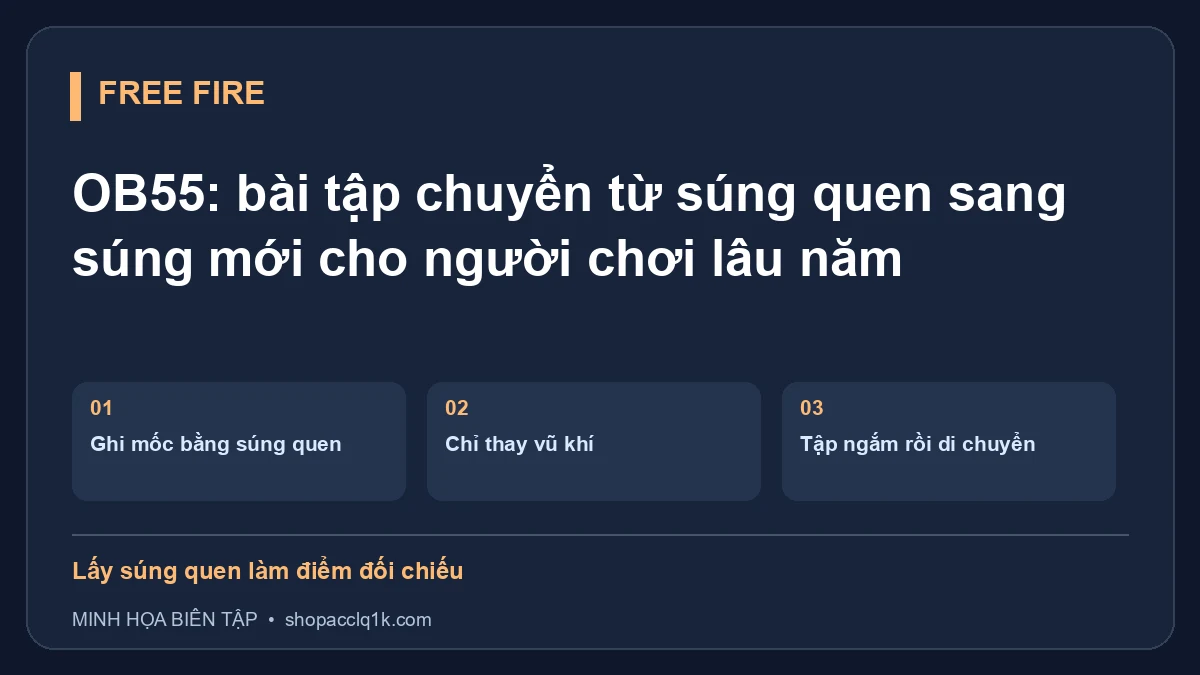 OB55: bài tập chuyển từ súng quen sang súng mới cho người chơi lâu năm